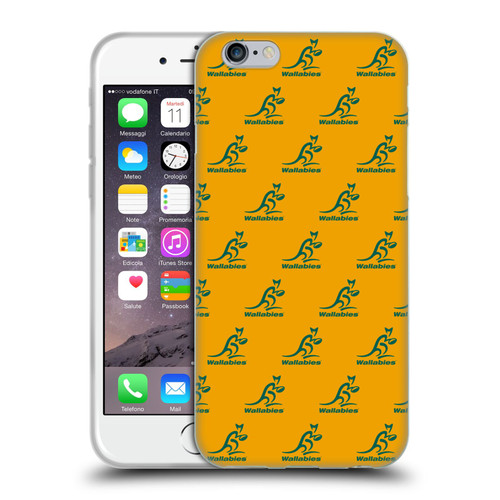 Australia National Rugby Union Team Crest Pattern Soft Gel Case for Apple iPhone 6 / iPhone 6s