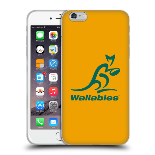 Australia National Rugby Union Team Crest Plain Yellow Soft Gel Case for Apple iPhone 6 Plus / iPhone 6s Plus