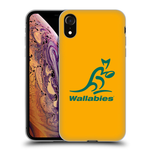 Australia National Rugby Union Team Crest Plain Yellow Soft Gel Case for Apple iPhone XR