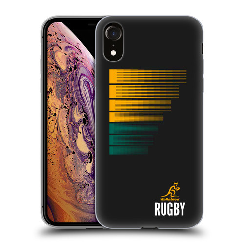 Australia National Rugby Union Team Crest Rugby Green Yellow Soft Gel Case for Apple iPhone XR