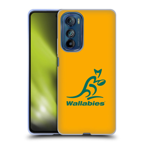 Australia National Rugby Union Team Crest Plain Yellow Soft Gel Case for Motorola Edge 30
