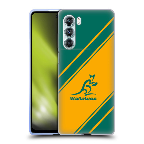 Australia National Rugby Union Team Crest Stripes Soft Gel Case for Motorola Edge S30 / Moto G200 5G