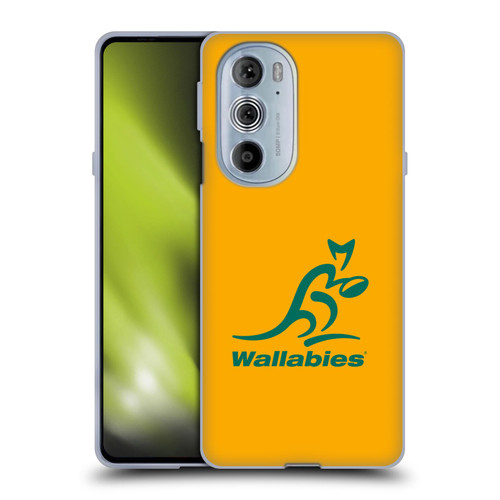 Australia National Rugby Union Team Crest Plain Yellow Soft Gel Case for Motorola Edge X30