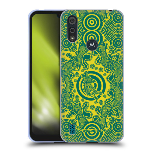 Australia National Rugby Union Team Crest First Nations Soft Gel Case for Motorola Moto E6s (2020)
