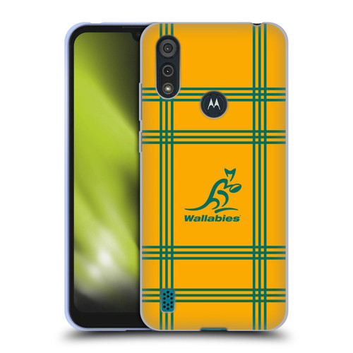 Australia National Rugby Union Team Crest Tartan Soft Gel Case for Motorola Moto E6s (2020)