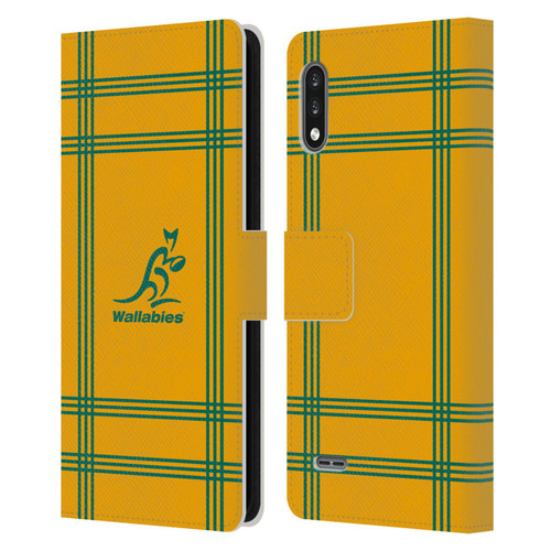 Australia National Rugby Union Team Crest Tartan Leather Book Wallet Case Cover For LG K22