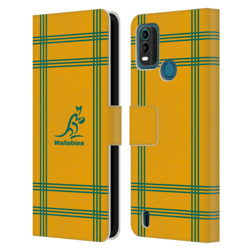 Australia National Rugby Union Team Crest Tartan Leather Book Wallet Case Cover For Nokia G11 Plus