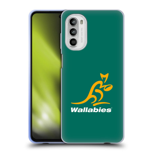 Australia National Rugby Union Team Crest Plain Green Soft Gel Case for Motorola Moto G52