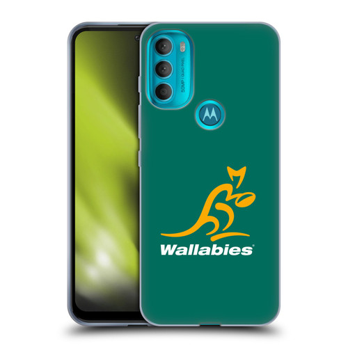Australia National Rugby Union Team Crest Plain Green Soft Gel Case for Motorola Moto G71 5G