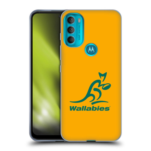 Australia National Rugby Union Team Crest Plain Yellow Soft Gel Case for Motorola Moto G71 5G