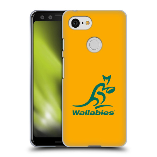 Australia National Rugby Union Team Crest Plain Yellow Soft Gel Case for Google Pixel 3