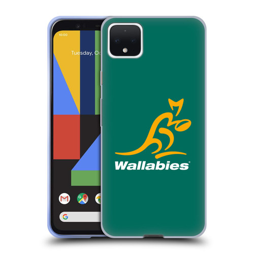 Australia National Rugby Union Team Crest Plain Green Soft Gel Case for Google Pixel 4 XL