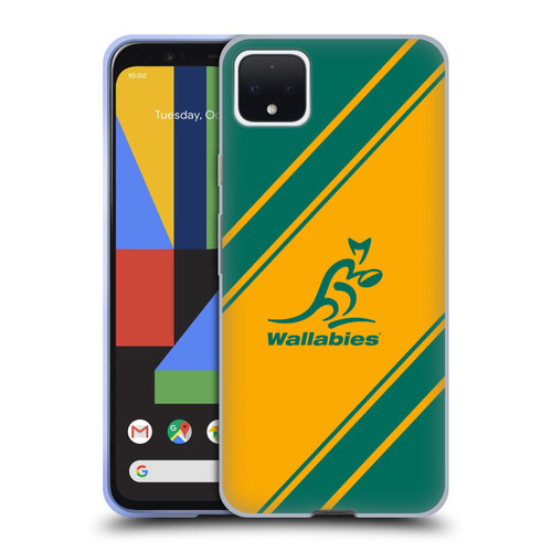 Australia National Rugby Union Team Crest Stripes Soft Gel Case for Google Pixel 4 XL