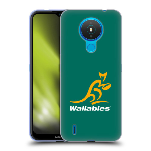 Australia National Rugby Union Team Crest Plain Green Soft Gel Case for Nokia 1.4