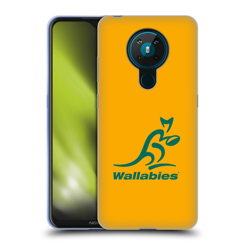 Australia National Rugby Union Team Crest Plain Yellow Soft Gel Case for Nokia 5.3