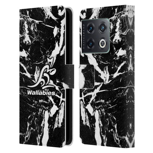 Australia National Rugby Union Team Crest Black Marble Leather Book Wallet Case Cover For OnePlus 10 Pro