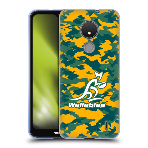 Australia National Rugby Union Team Crest Camouflage Soft Gel Case for Nokia C21