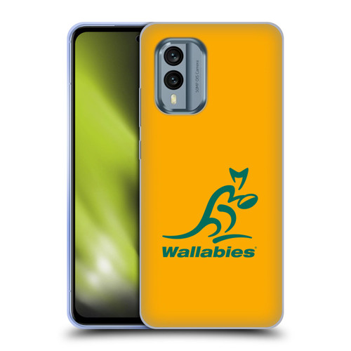 Australia National Rugby Union Team Crest Plain Yellow Soft Gel Case for Nokia X30