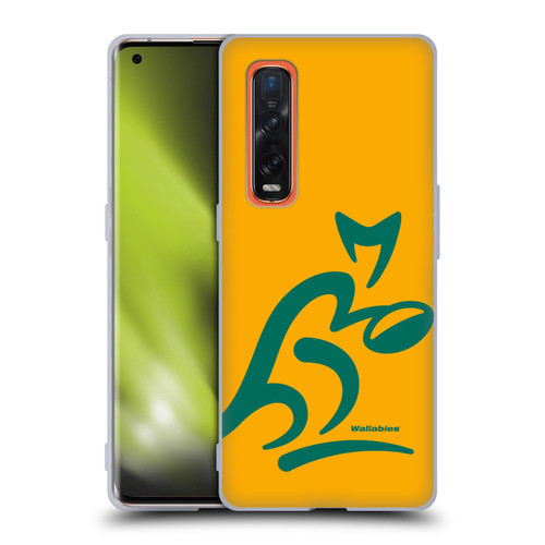 Australia National Rugby Union Team Crest Oversized Soft Gel Case for OPPO Find X2 Pro 5G