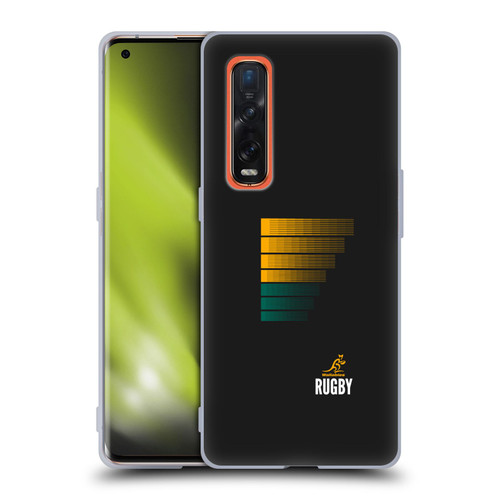 Australia National Rugby Union Team Crest Rugby Green Yellow Soft Gel Case for OPPO Find X2 Pro 5G