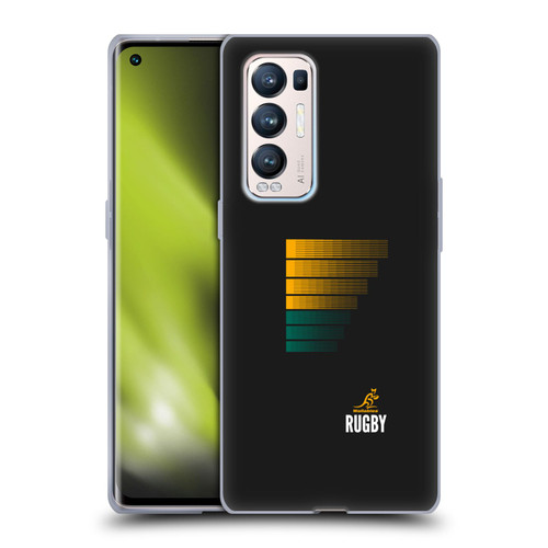 Australia National Rugby Union Team Crest Rugby Green Yellow Soft Gel Case for OPPO Find X3 Neo / Reno5 Pro+ 5G