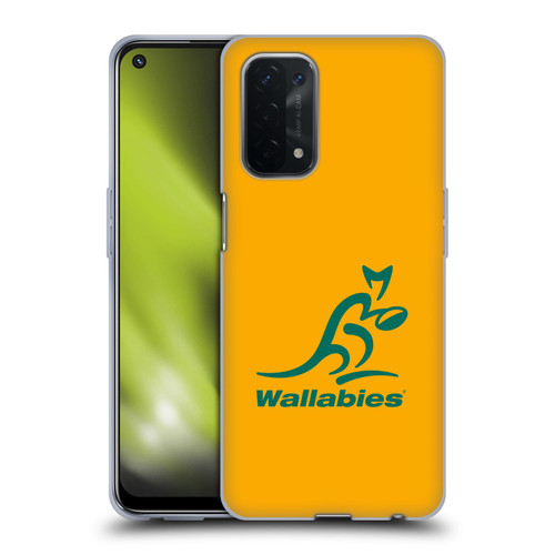 Australia National Rugby Union Team Crest Plain Yellow Soft Gel Case for OPPO A54 5G