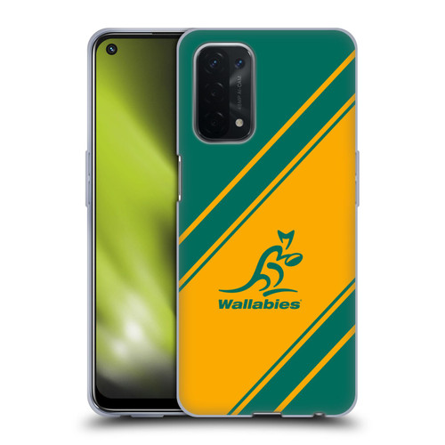 Australia National Rugby Union Team Crest Stripes Soft Gel Case for OPPO A54 5G