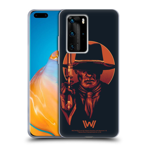 Westworld Graphics Man In Black 2 Soft Gel Case for Huawei P40 Pro / P40 Pro Plus 5G
