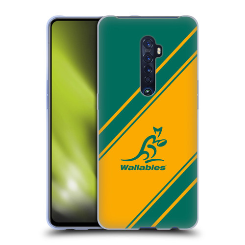 Australia National Rugby Union Team Crest Stripes Soft Gel Case for OPPO Reno 2