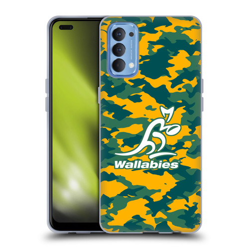 Australia National Rugby Union Team Crest Camouflage Soft Gel Case for OPPO Reno 4 5G