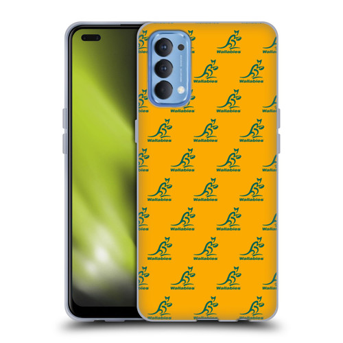 Australia National Rugby Union Team Crest Pattern Soft Gel Case for OPPO Reno 4 5G