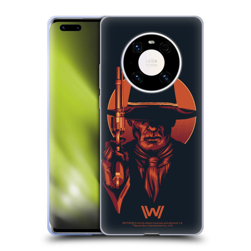 Westworld Graphics Man In Black 2 Soft Gel Case for Huawei Mate 40 Pro 5G