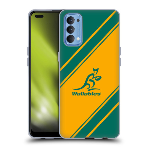 Australia National Rugby Union Team Crest Stripes Soft Gel Case for OPPO Reno 4 5G