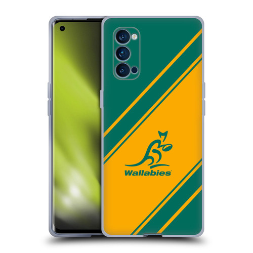 Australia National Rugby Union Team Crest Stripes Soft Gel Case for OPPO Reno 4 Pro 5G