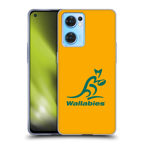 Australia National Rugby Union Team Crest Plain Yellow Soft Gel Case for OPPO Reno7 5G / Find X5 Lite