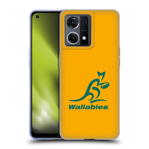 Australia National Rugby Union Team Crest Plain Yellow Soft Gel Case for OPPO Reno8 4G