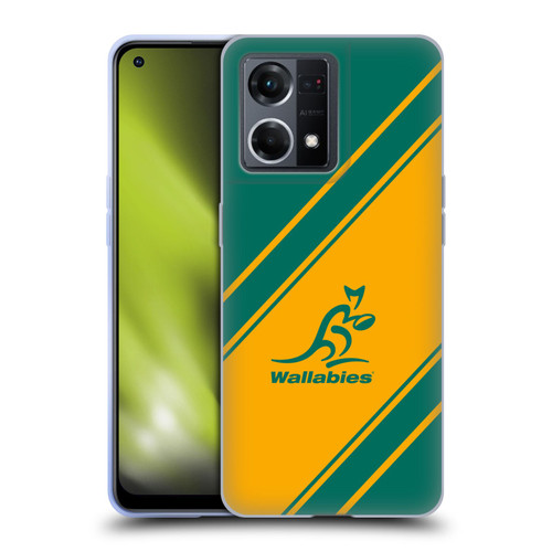 Australia National Rugby Union Team Crest Stripes Soft Gel Case for OPPO Reno8 4G