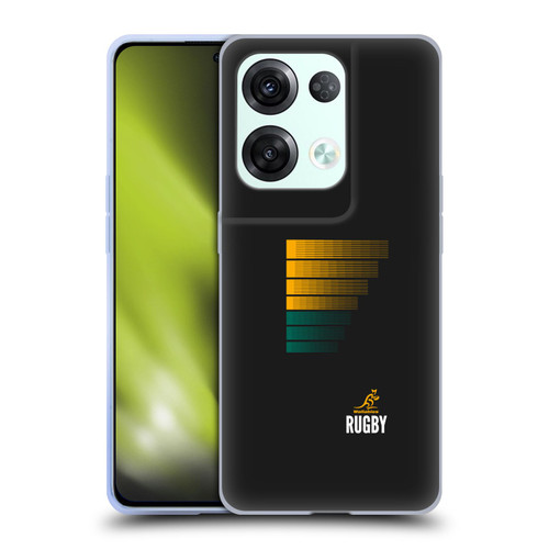 Australia National Rugby Union Team Crest Rugby Green Yellow Soft Gel Case for OPPO Reno8 Pro