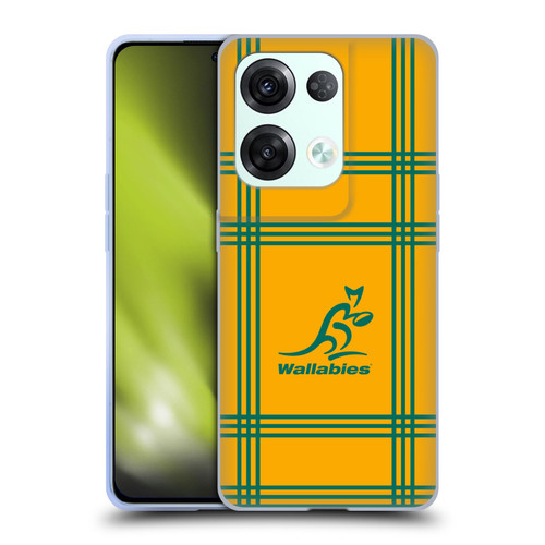 Australia National Rugby Union Team Crest Tartan Soft Gel Case for OPPO Reno8 Pro