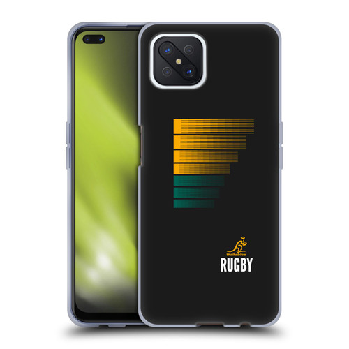 Australia National Rugby Union Team Crest Rugby Green Yellow Soft Gel Case for OPPO Reno4 Z 5G