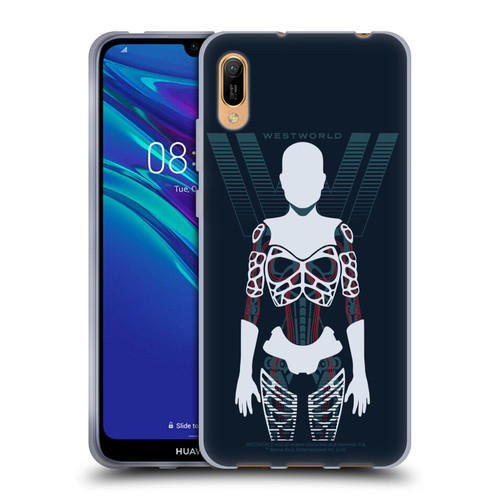 Westworld Graphics Human Host Soft Gel Case for Huawei Y6 Pro (2019)