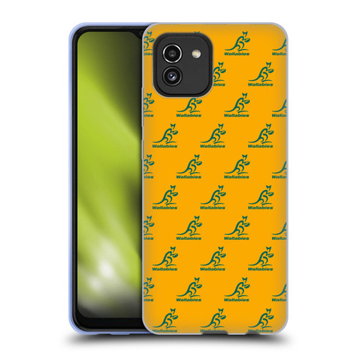 Australia National Rugby Union Team Crest Pattern Soft Gel Case for Samsung Galaxy A03 (2021)