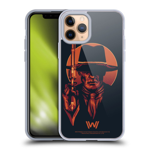 Westworld Graphics Man In Black 2 Soft Gel Case for Apple iPhone 11 Pro