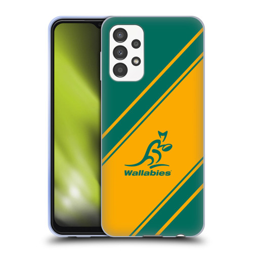 Australia National Rugby Union Team Crest Stripes Soft Gel Case for Samsung Galaxy A13 (2022)