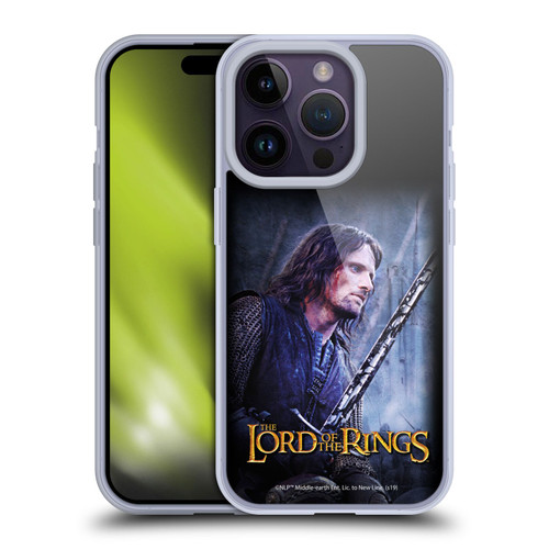 The Lord Of The Rings The Two Towers Character Art Aragorn Soft Gel Case for Apple iPhone 14 Pro