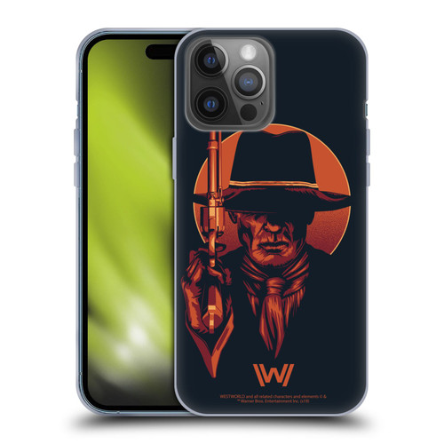 Westworld Graphics Man In Black 2 Soft Gel Case for Apple iPhone 14 Pro Max