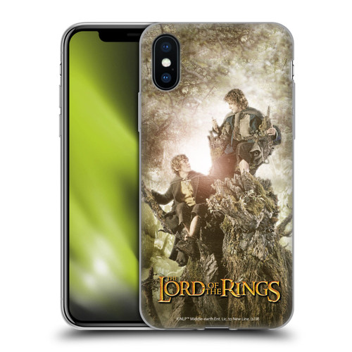 The Lord Of The Rings The Two Towers Character Art Hobbits Soft Gel Case for Apple iPhone X / iPhone XS