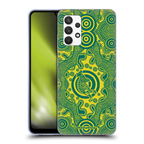 Australia National Rugby Union Team Crest First Nations Soft Gel Case for Samsung Galaxy A32 (2021)