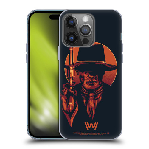 Westworld Graphics Man In Black 2 Soft Gel Case for Apple iPhone 14 Pro
