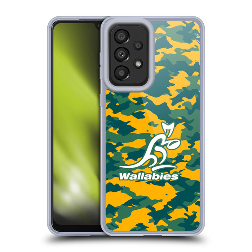 Australia National Rugby Union Team Crest Camouflage Soft Gel Case for Samsung Galaxy A33 5G (2022)